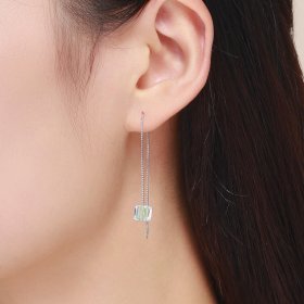 Silver Tears In The Ocean Depth Hanging Earrings - PANDORA Style - SCE501