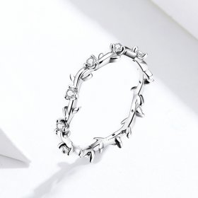 Pandora Style Silver Ring, Flower Crown - SCR625