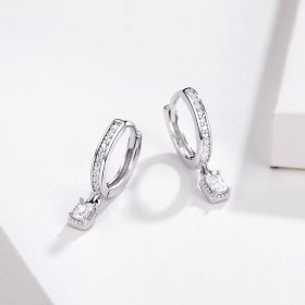 PANDORA Style Zircon Love Hoop Earrings - BSE157