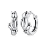 Pandora Style Rabbit Hoop Earrings - SCE1616