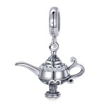 Pandora Style Silver Bangle Charm, Aladdin's Lamp - SCC703