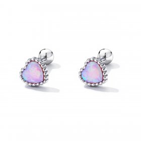 PANDORA Style Opal Love Stud Earrings - SCE1383