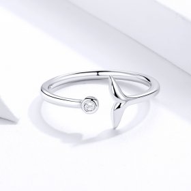 Pandora Style Silver Open Ring, Mermaid Tear - SCR618-A