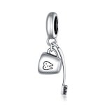 Pandora Style Silver Bangle Charm, Toothbrush and Cup - SCC1597