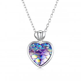 PANDORA Style Fish Scale Heart Necklace - SCN468