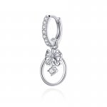 Pandora Style Silver Dangle Earrings, Bow - BSE332-H