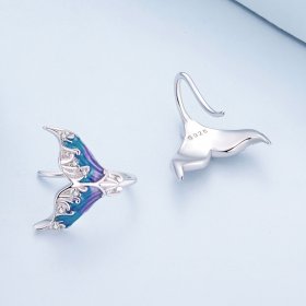 Pandora Style Dreamman Mermaid Tail Stud Earrings - BSE921