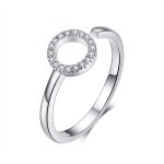 Pandora Style Silver Open Ring, Halo Open - SCR545