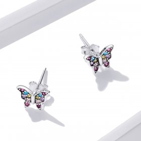 PANDORA Style Colorful Butterfly Stud Earrings - BSE514