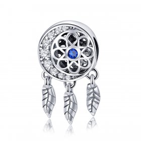 Pandora Style Silver Charm, Spiritual Dreamcatcher - SCC718
