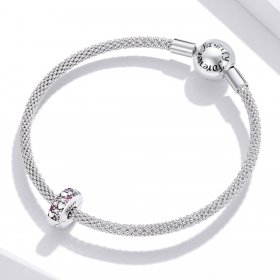 Pandora Style Silver Charm, Shining Love - SCC1745