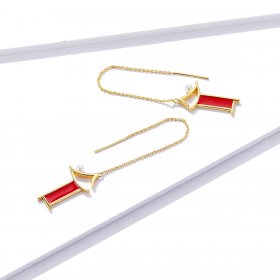 PANDORA Style Red Memory Drop Earrings - BSE340