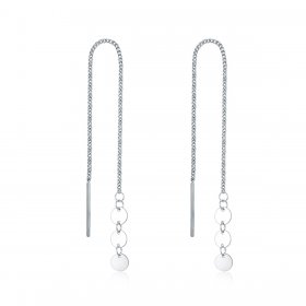 Silver Sequins Hanging Earrings - PANDORA Style - SCE687