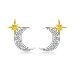 Pandora Style Silver Stud Earrings, Lunar Light - SCE729