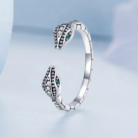 PANDORA Style Two-Headed Snake Open Ring - BSR317