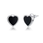 Pandora Style Silver Stud Earrings, Agate Love - SCE915