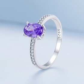 Pandora Style Amethyst Ring - BSR460-VT