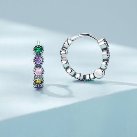 PANDORA Style Colored Stone Hoop Earrings - SCE1494