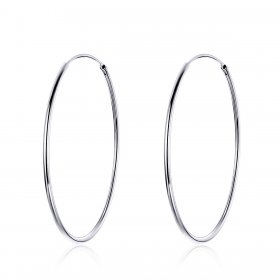 Silver Big Ear Ring Hoop Earrings - PANDORA Style - SCE598