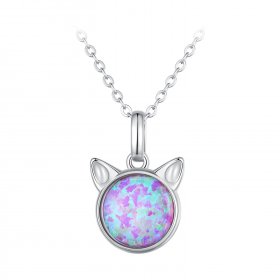 Pandora Style Cat Opal Necklace - SCN496