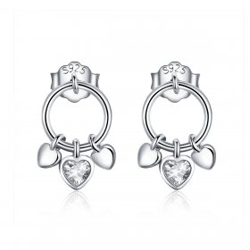 Silver Palpitation Hanging Earrings - PANDORA Style - SCE494