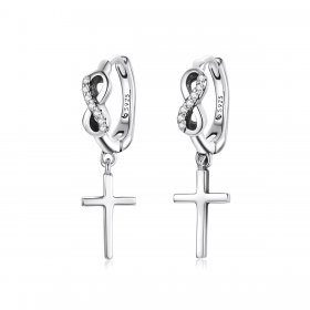 PANDORA Style Creative Cross Hoop Earrings - BSE474