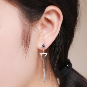 PANDORA Style Classical Geometry Drop Earrings - VSE144-A