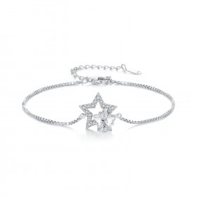 Pandora Style Star Chain Bracelet - BSB143