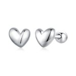 Pandora Style Heart-Shaped Stud Earrings - BSE886