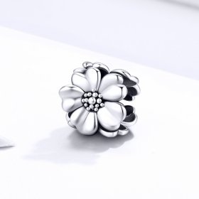 Pandora Style Silver Charm, Three Flowers - SCC1486
