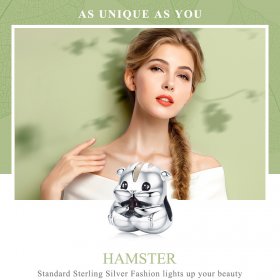 Silver Hamster Charm - PANDORA Style - SCC1133