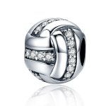 Pandora Style Silver Charm, Glittering Complex - SCC302