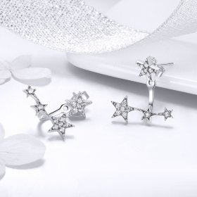Silver Stars Stud Earrings - PANDORA Style - SCE448