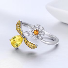 Silver Bee Wish Ring - PANDORA Style - SCR348