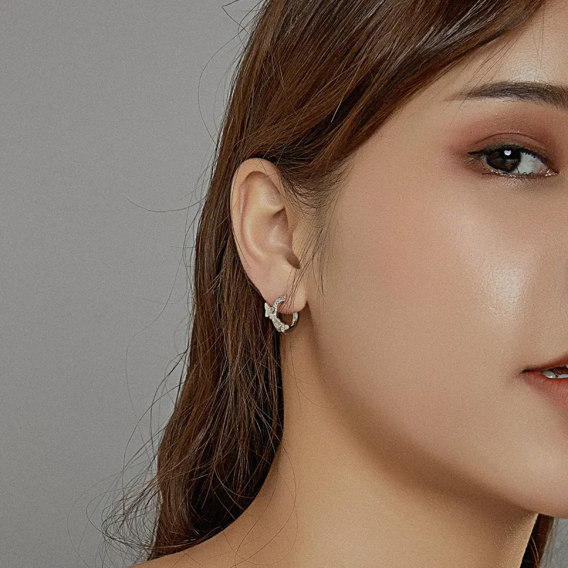 (image for) PANDORA Style Butterflies Flying Hoop Earrings - BSE445 - View 8