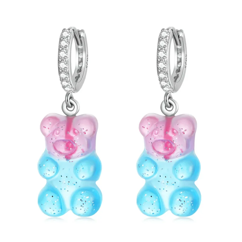 (image for) PANDORA Style Candy Bear Hoop Earrings - SCE1388 - Product Image