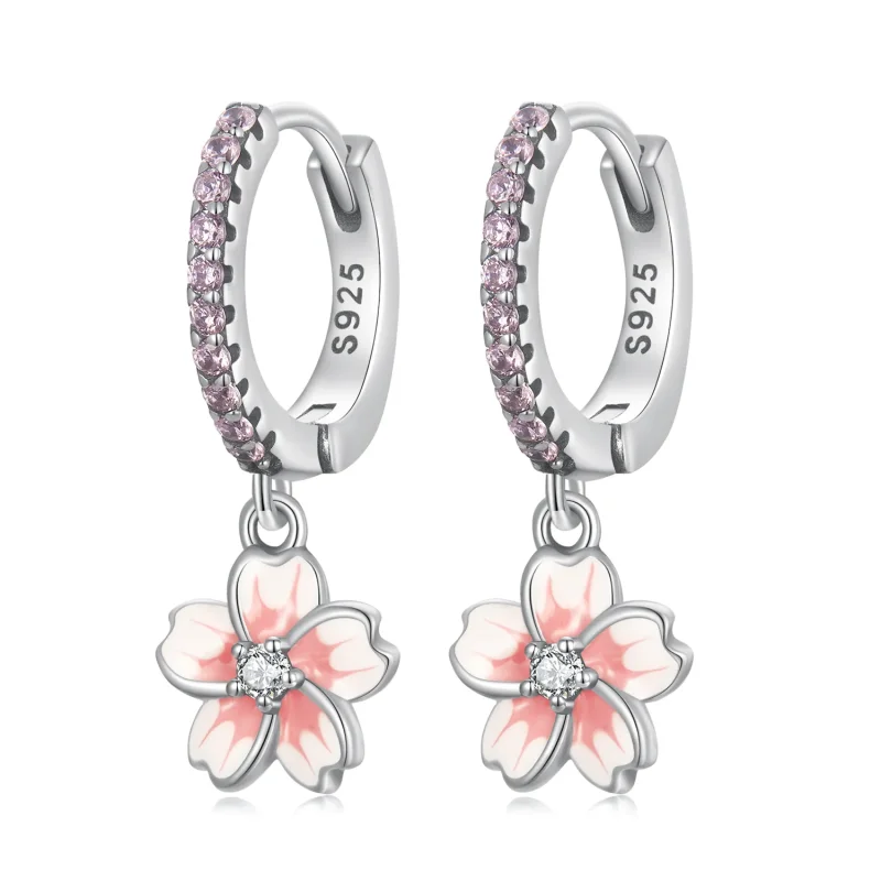 (image for) PANDORA Style Cherry Blossoms Hoop Earrings - SCE1509 - Product Image