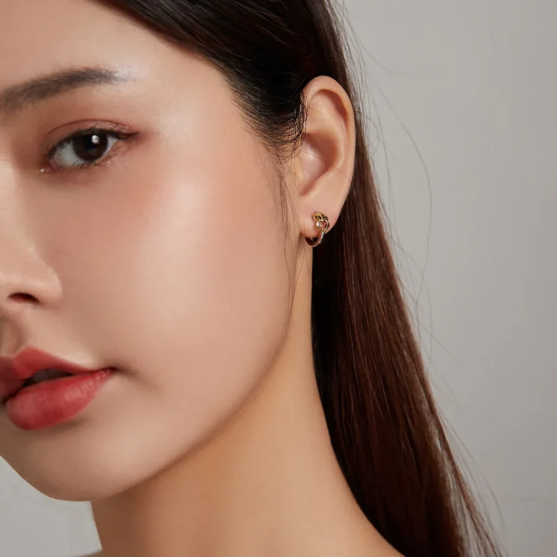 (image for) PANDORA Style Creative Owl Hoop Earrings - BSE505 - View 6