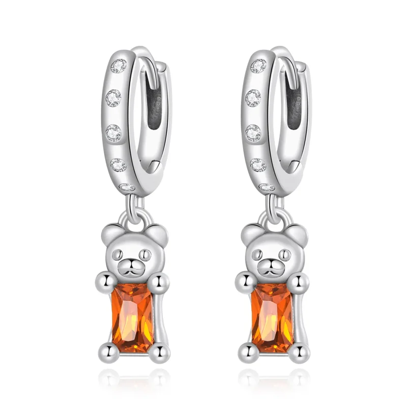 (image for) PANDORA Style Cute Bear Hoop Earrings - SCE1399 - Product Image