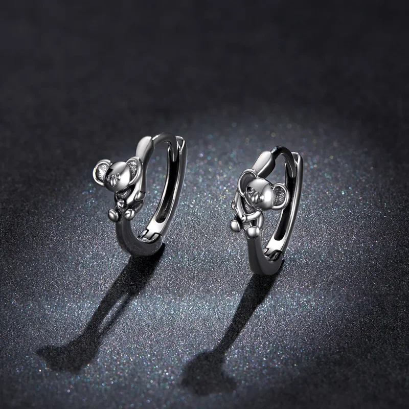 (image for) PANDORA Style Cute Koala Hoop Earrings - BSE507 - View 5
