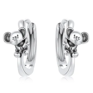 (image for) PANDORA Style Cute Koala Hoop Earrings - BSE507