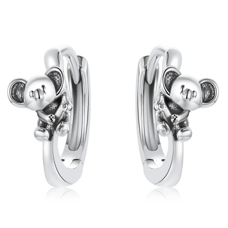 (image for) PANDORA Style Cute Koala Hoop Earrings - BSE507 - Product Image