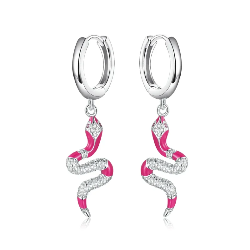 (image for) PANDORA Style Delicate Spirit Serpent Hoop Earrings - BSE577 - Product Image