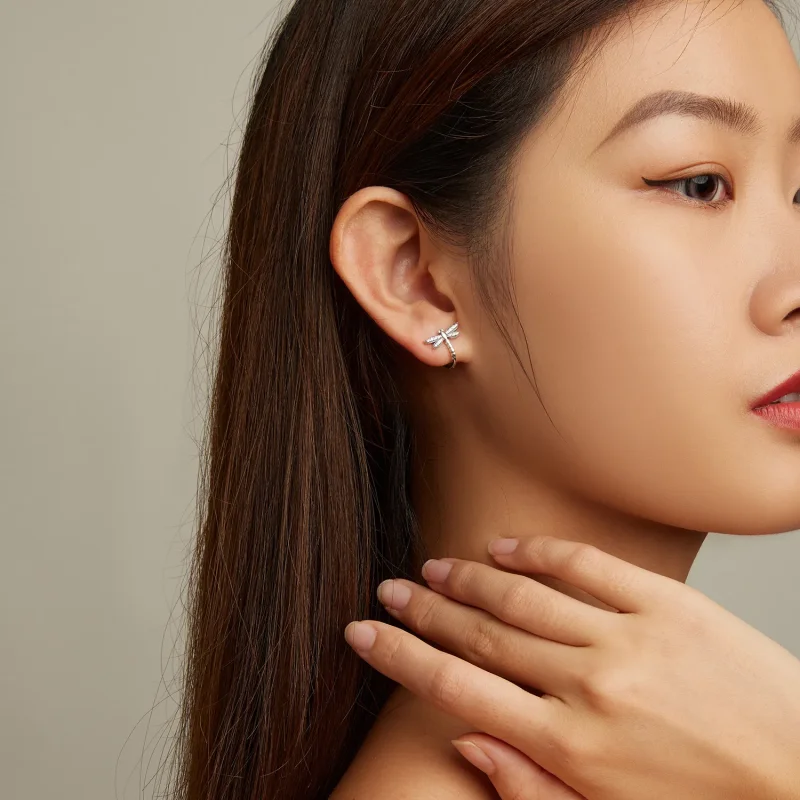 (image for) PANDORA Style Dragonfly Hoop Earrings - SCE1511 - View 7