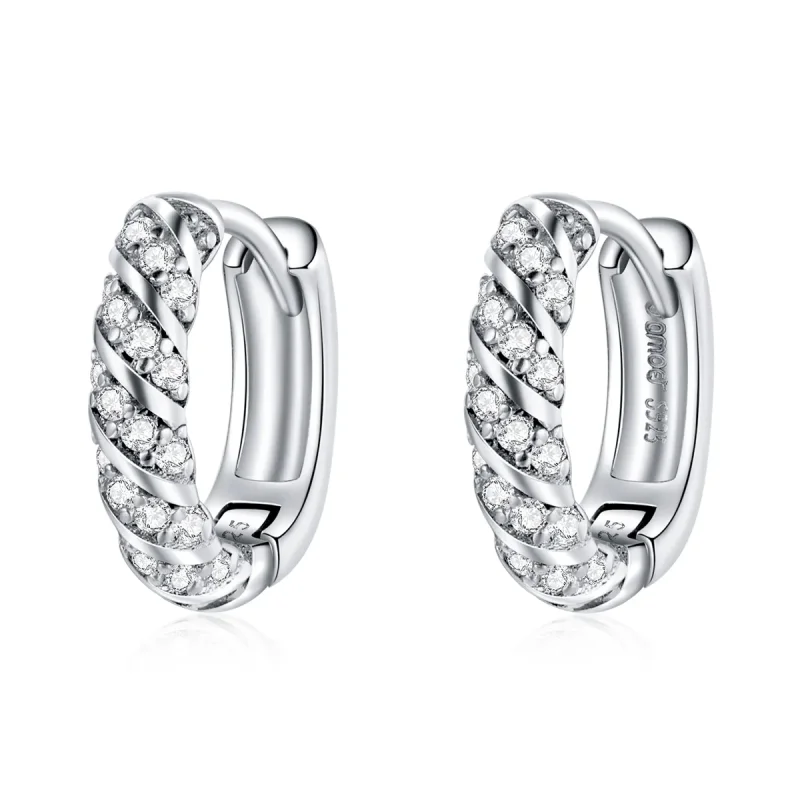(image for) PANDORA Style Elegant Woman Hoop Earrings - BSE512 - Product Image