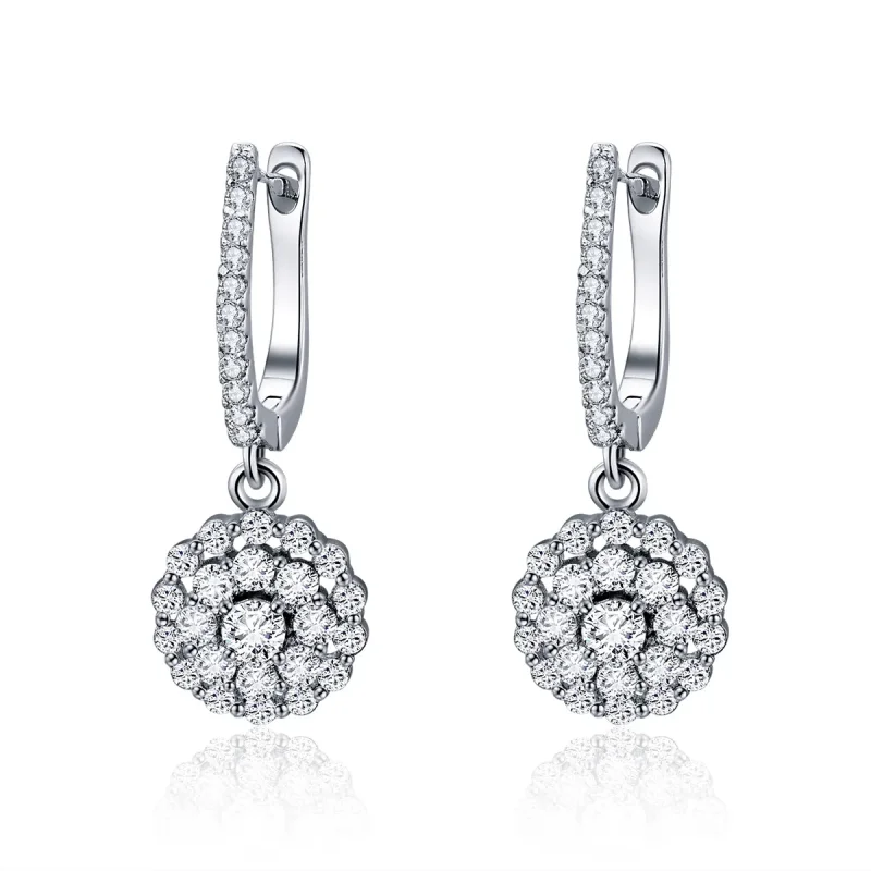 (image for) PANDORA Style Flower of Light Hoop Earrings - SCE517 - Product Image