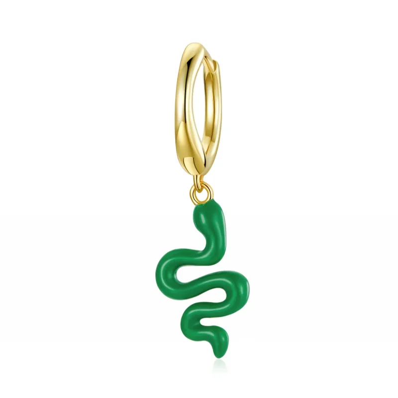 (image for) PANDORA Style Green Snake Hoop Earrings - SCE1234 - Product Image
