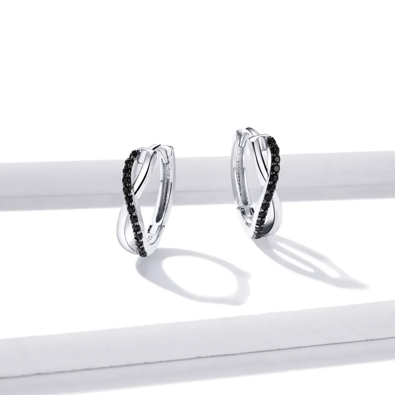(image for) PANDORA Style Infinity Symbol Hoop Earrings - BSE399 - View 2