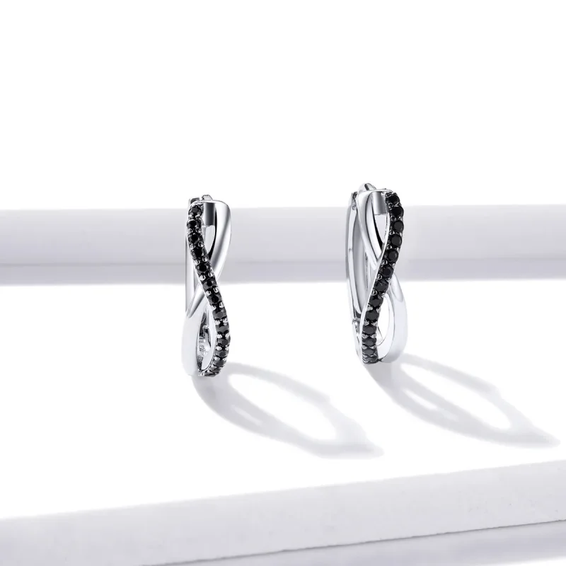 (image for) PANDORA Style Infinity Symbol Hoop Earrings - BSE399 - View 3