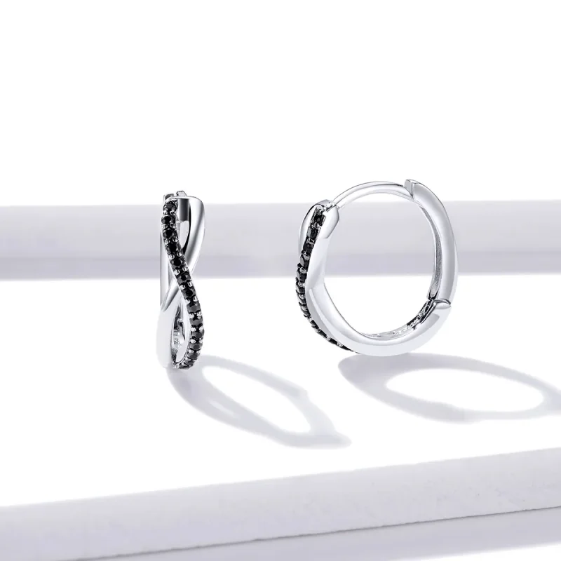(image for) PANDORA Style Infinity Symbol Hoop Earrings - BSE399 - View 4